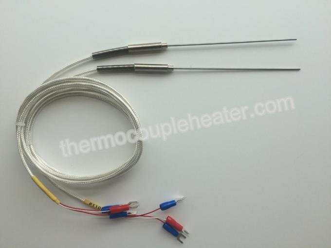 exactitud de la clase 1 del sensor de temperatura de la IDT pt100 del termopar del alambre de la punta de prueba 3 del diámetro de 1m m ss304