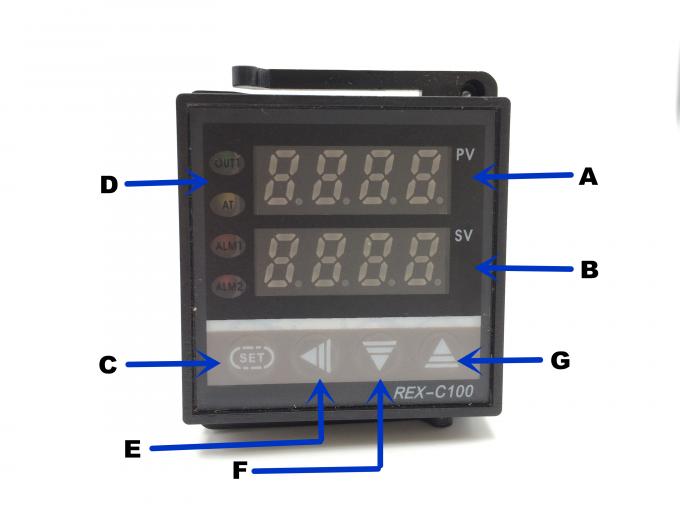 Regulador de temperatura industrial de Digitaces 48X48 común TC REX-100