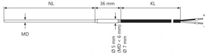 K mecanografía la IDT del termopar con las ventajas SS de la transición y de la fibra de vidrio del metal trenzadas