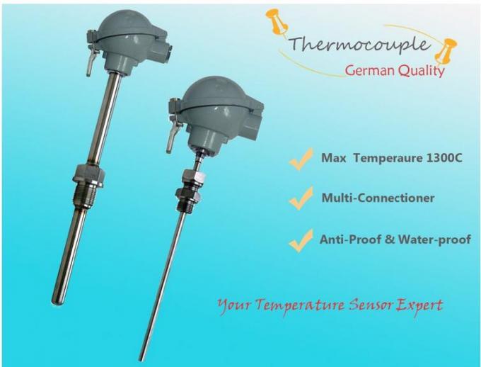 Tipo termopar de Max Temperature 1300°C K del sensor de temperatura
