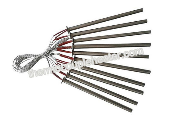 Acero inoxidable 304 Meterial del calentador del cartucho de la manguera flexible 400W del vidrio de fibra