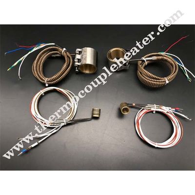 Calentador de bobina de banda de abrazadera axial de resistencia eléctrica con termopar tipo K para sistema de canal caliente