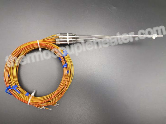 Tipo J Termopar RTD con 24GA Kapton Leads y Metal Transition