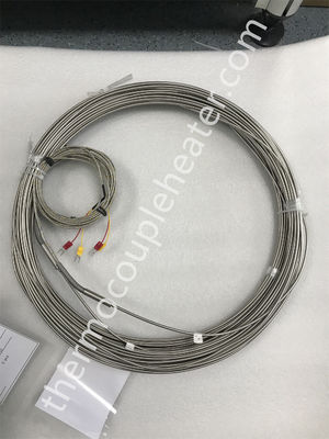 Tipo forrado de acero inoxidable tipo termopar del diámetro 1.0m m 1.5m m 3.0m m 6.0m m de la punta de prueba de K/j/n