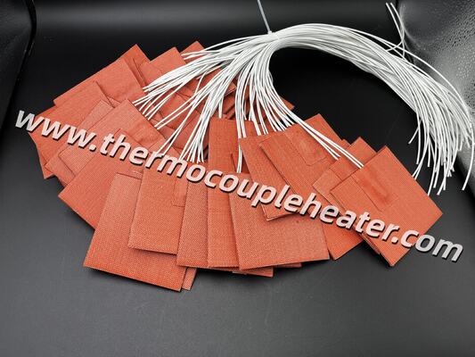 Almohadilla calefactora de caucho de silicona de material premium de tamaño personalizado con termostato incorporado de 105 °C