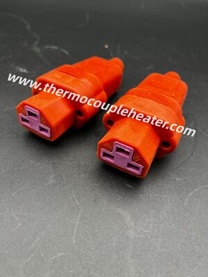 Enchufe hembra de silicona de alta temperatura de 3 pines para calentadores eléctricos industriales