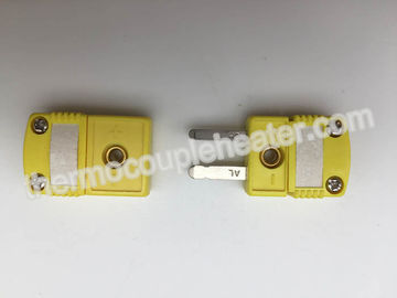 Tipo termoplástico amarillo varón y hembra de los conectores de termopar de K para Industria