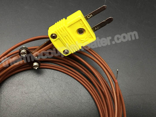 Mecanografíe la IDT del termopar de K con el cable miniatura del PTFE del conector pin del varón 2