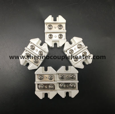 Conector de cerámica de alta temperatura 250V esmaltado blanco - 25A
