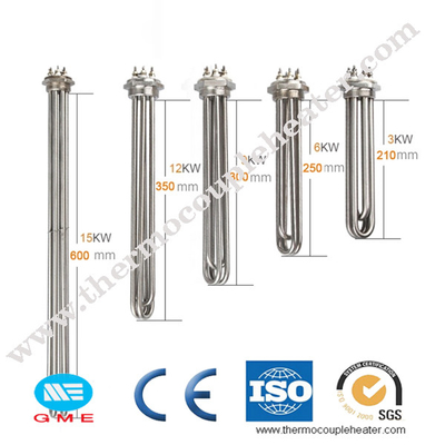 Inmersión eléctrica industrial Heater Heating Element del tornillo del agua de la bobina 3000 vatios
