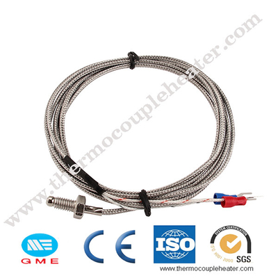 Tipo de acero inoxidable termopar M6 de la IDT K del sensor de temperatura del tornillo Pt100