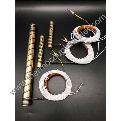 Press Brass Tube Coil Heaters For Hot Runner System With Thermocouple