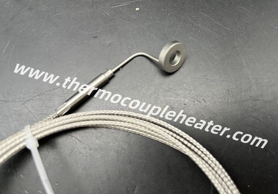Custom Right-Angle Armored Thermocouple With Ring Terminal Type J