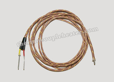 Tipo aislado fibra de vidrio K de Thermocouple Extension Cable del conductor con la chaqueta