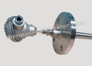 Tubo del estilo del reborde del acero inoxidable/tipo tipo punta de prueba del alambre de J T K de termopar