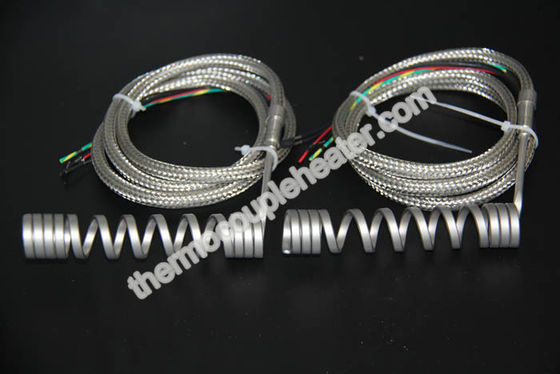 Hot Runner Coil Heaters Spring Heater With Stainless Steel Braided Protection Sleeve