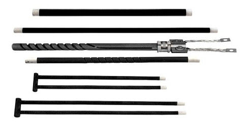 De silicio del carburo de Rod componentes del termopar del elemento del calentador sic para la calefacción industrial