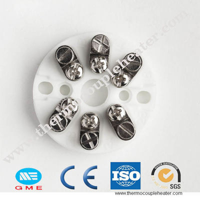 Color blanco de cerámica del bloque de terminales del termopar de cobre amarillo niquelado