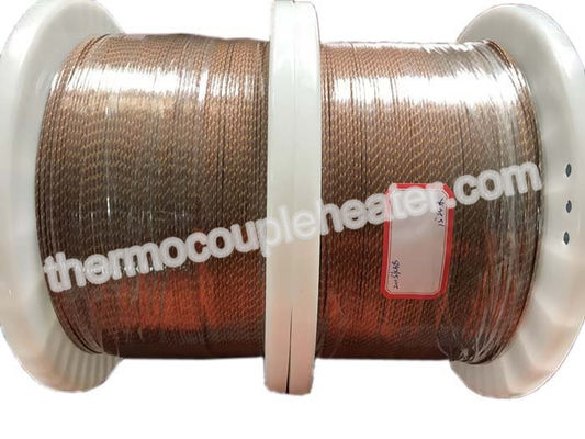 Mecanografíe el sólido compensador del cable 24AWG del termopar de la fibra de vidrio de K, estándar americano