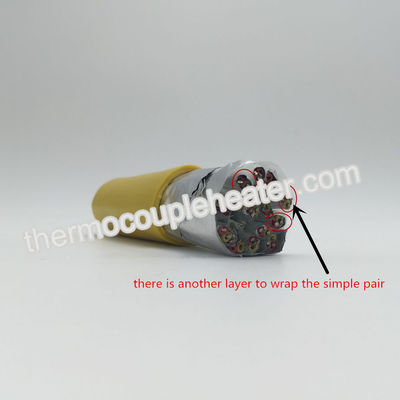 Aislado 15 pares de termopar torcido KX del cable de extensión, alambre de la extensión del termopar