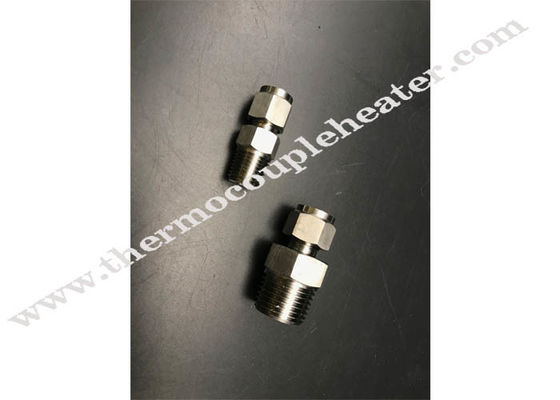 Conector macho de montaje de termopar, conector perforado para termopozo, accesorio de tubo de doble casquillo