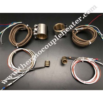 Calentador de bobina de banda de abrazadera axial de resistencia eléctrica con termopar tipo K para sistema de canal caliente