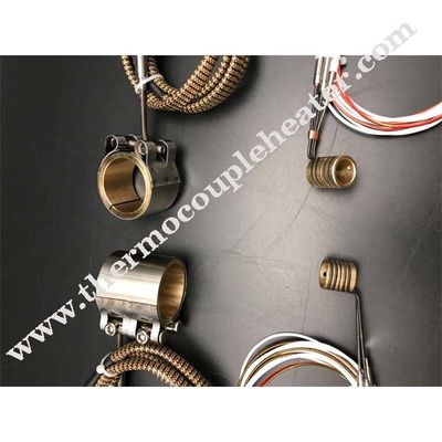 Calentador de bobina de banda de abrazadera axial de resistencia eléctrica con termopar tipo K para sistema de canal caliente
