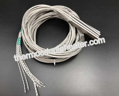 Calentadores eléctricos de alta densidad del cartucho con las ventajas internamente conectadas de la fibra de vidrio y las trenzas de los SS