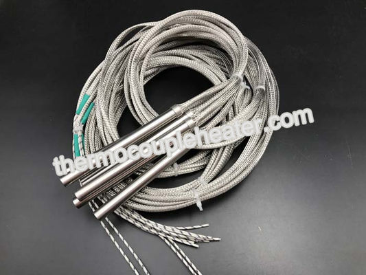 Calentadores eléctricos de alta densidad del cartucho con las ventajas internamente conectadas de la fibra de vidrio y las trenzas de los SS