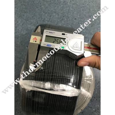 KX Tipo 2Core x 0,4 mm Cable de termoparejas de acero inoxidable Shield Fibra de trenza aislada