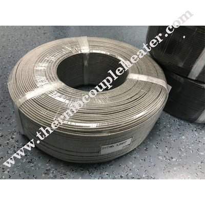 KX Tipo 2Core x 0,4 mm Cable de termoparejas de acero inoxidable Shield Fibra de trenza aislada