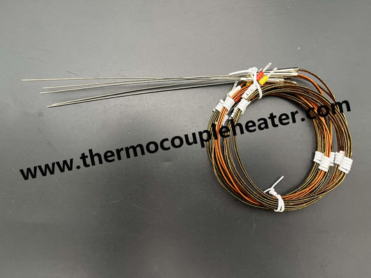 Tipo de termopareja J y K con sensor de temperatura del sistema de conductor caliente del cable Kapton