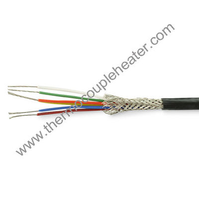 Cable RTD aislado PFA Fibra de vidrio trenzado con blindaje PT100 Cables FEP con chaqueta RTD