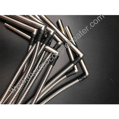 Elementos de calefacción de cartuchos eléctricos de forma L con tubo de metal flexible