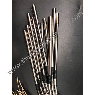 Calentador de cartucho de acero inoxidable con alambre de níquel cubierto con manga de metal flexible