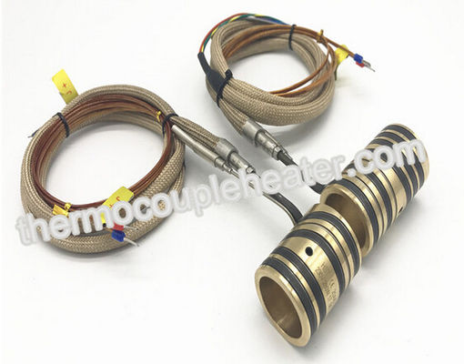 calentador de banda de cobre amarillo de la boca de la industria del acero inoxidable 220v con el tipo termopar de J