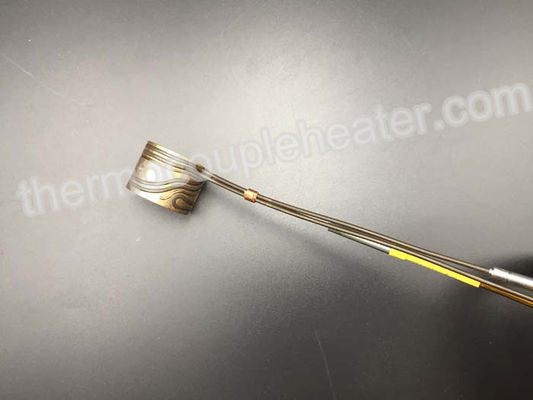 230V 300W Presione los calentadores de la bobina de cobre amarillo para el molde caliente del corredor con el termopar J