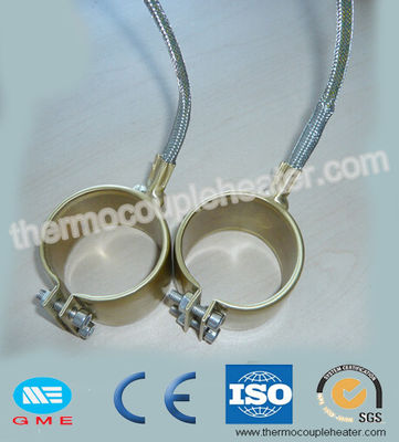 Calentador de cobre amarillo de la mica de la banda del extrusor de los calentadores de bobina de la boca con el alambre cruzado del acero inoxidable