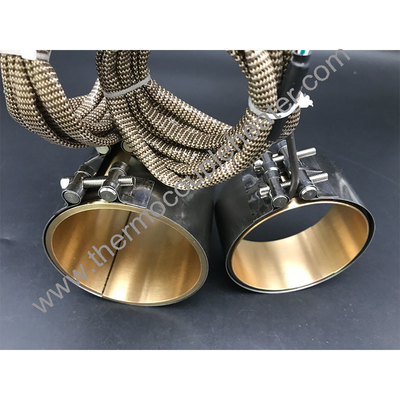 Capa de acero inoxidable interior con boquilla de resorte calefactor de bobina con abrazadera