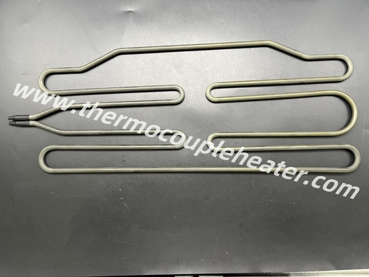 Calentador tubular flexible que da forma a una manivela de corriente caliente