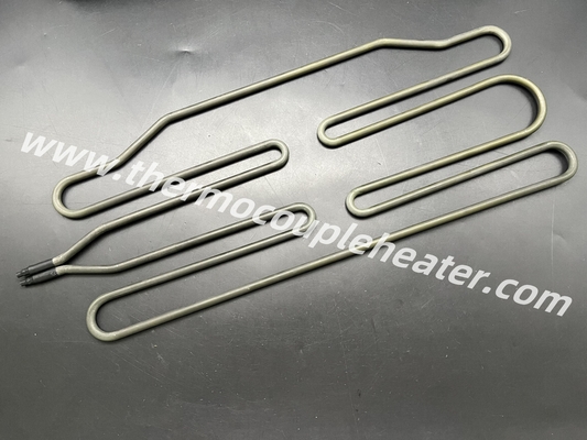 Calentador tubular flexible que da forma a una manivela de corriente caliente