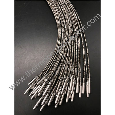 Proba de acero inoxidable Rtd Sensor de temperatura de tipo J, K PT100