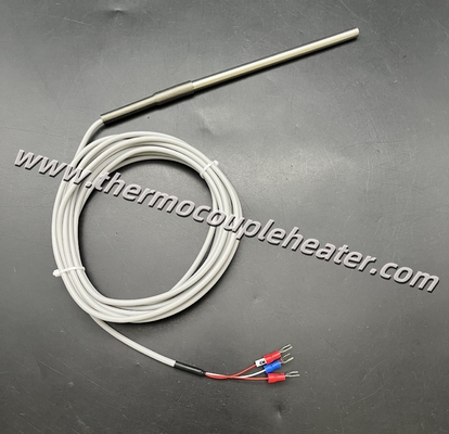 RTD Sensor de temperatura PT100 Proba SS316 Envase con cable de silicona