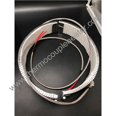 Extrusor de acero inoxidable de barril de tornillo de cerámica medio redondo calefactor con terminales en 2 mitades