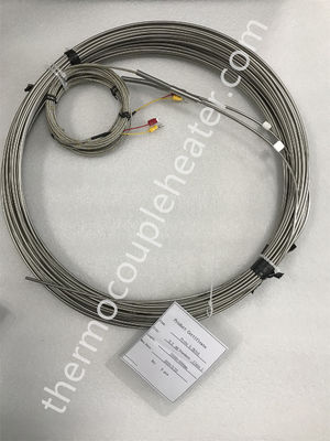 Tipo forrado de acero inoxidable tipo termopar del diámetro 1.0m m 1.5m m 3.0m m 6.0m m de la punta de prueba de K/j/n