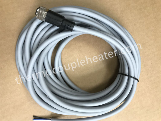 M12 Barril de 5 pines Conexión axial masculina Femenina con cable de conexión