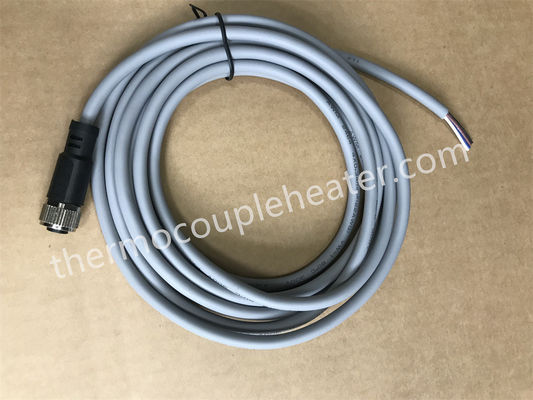 M12 Barril de 5 pines Conexión axial masculina Femenina con cable de conexión