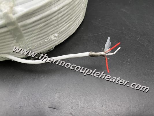 Cable de extensión RTD Pt100 con aislamiento de teflón y blindaje trenzado de acero inoxidable