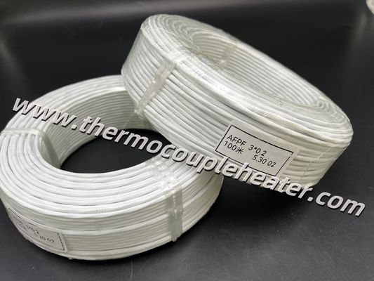 Cable de extensión RTD Pt100 con aislamiento de teflón y blindaje trenzado de acero inoxidable