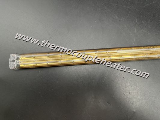 Diseño de tubos gemelos recubiertos de oro con emisor IR de cuarzo duradero